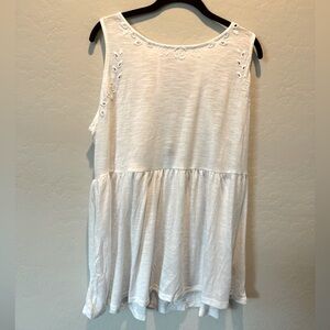 Torrid White Floral Tank with Tie Back - 3